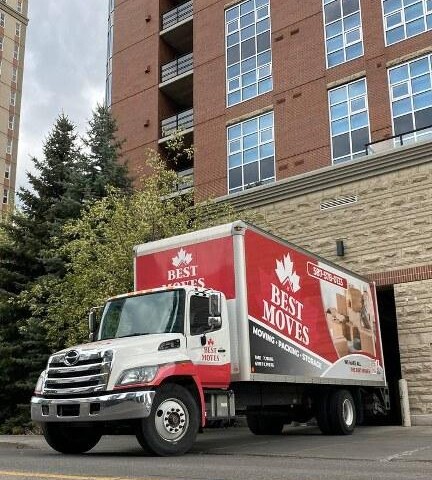 Truck of local movers in Calgary